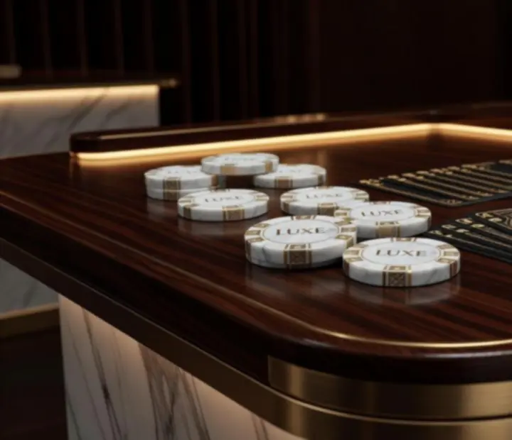 Nowoczesne dekoracje w stylu Vegas na eleganckim evencie casino